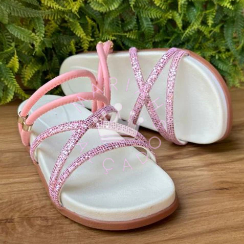 Papete Infantil Menina Confortável Glitter