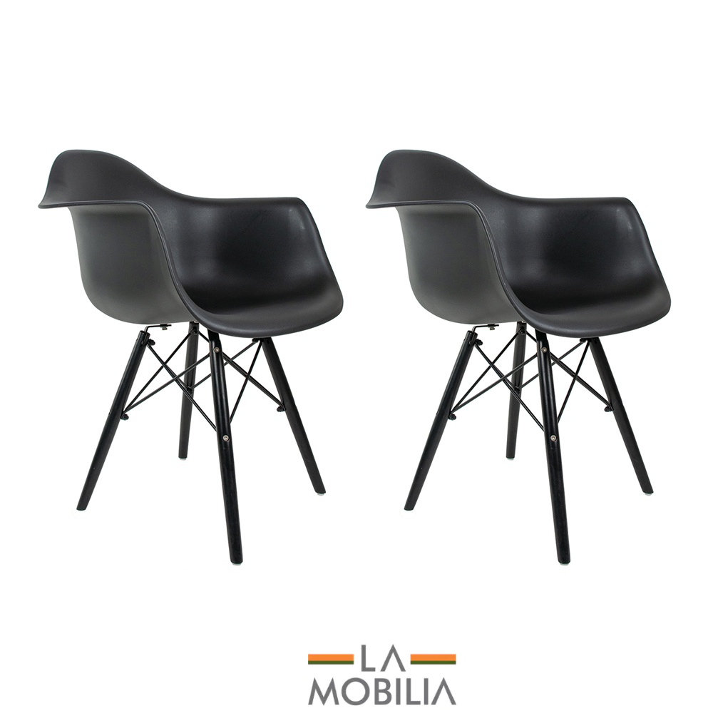Conjunto 2 Cadeiras Charles Eames ARM com Braço Pés em Polipropileno - Cores em Oferta na Shopee