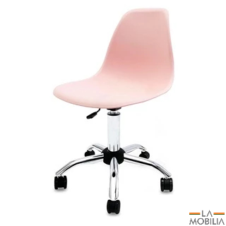 Cadeira Eames Giratoria Rodizio Office Cromada - Cores Diversas - Home & Living