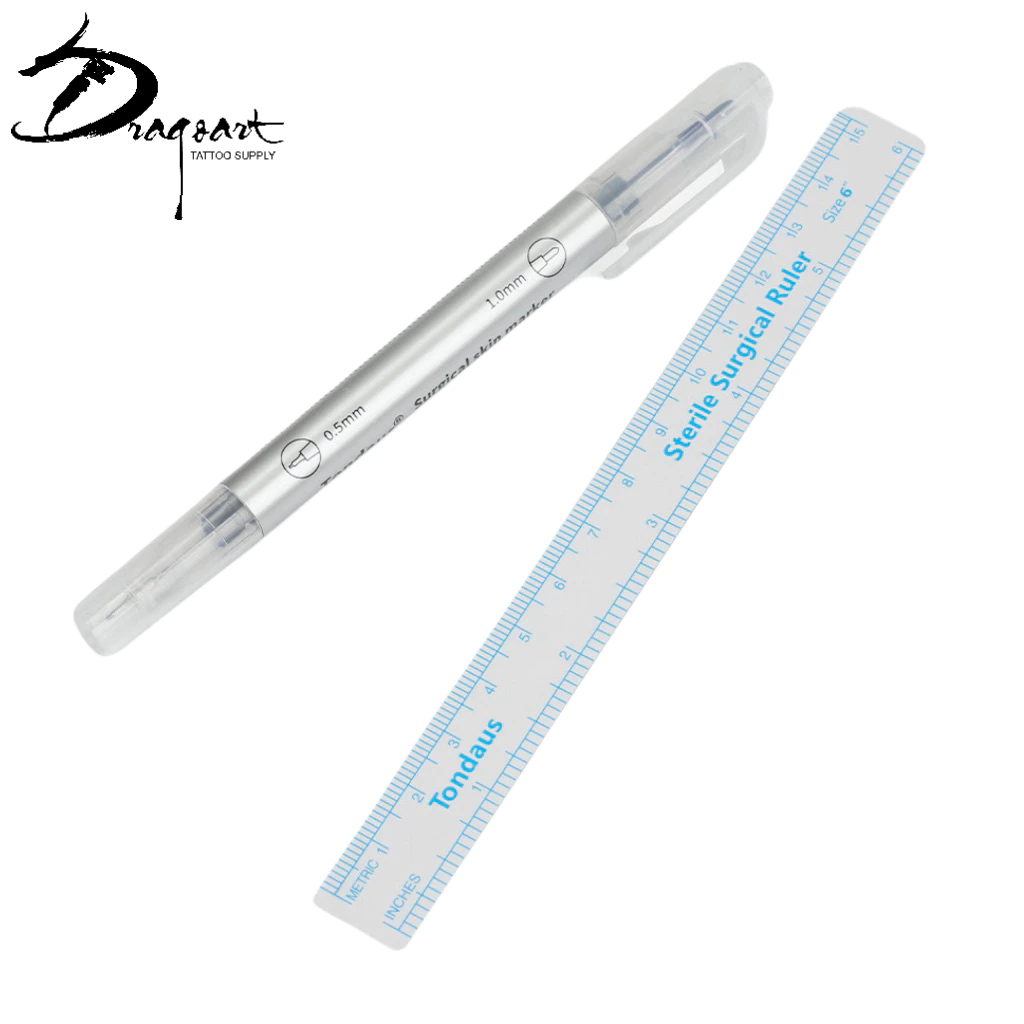 Caneta Free Hand De Decalque Para Tatuagem Com 2 Pontas