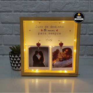Porta Retrato Led Juro de Dedinho - Acompanha Fotos em Oferta na Shopee
