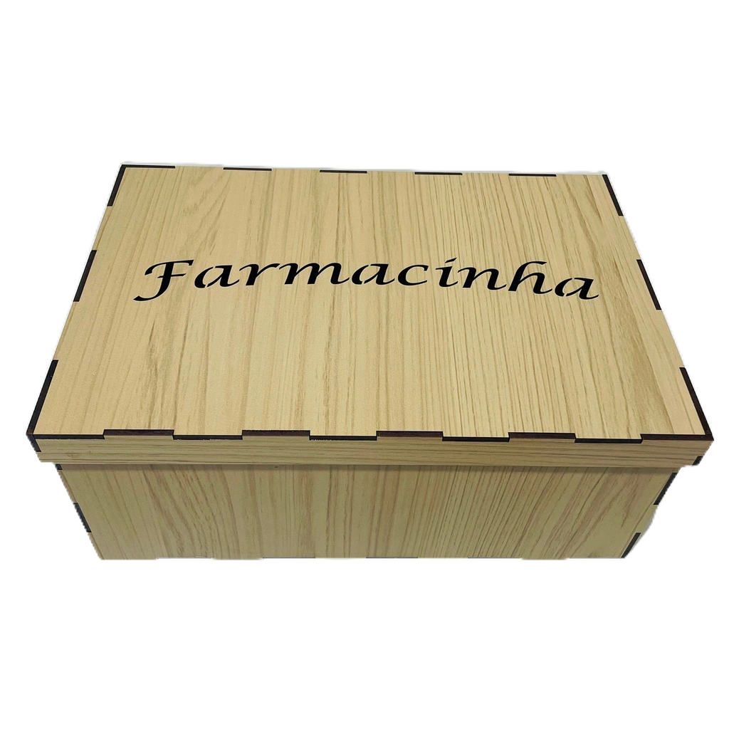 Caixa farmacinha lisa em MDF 30X20X12