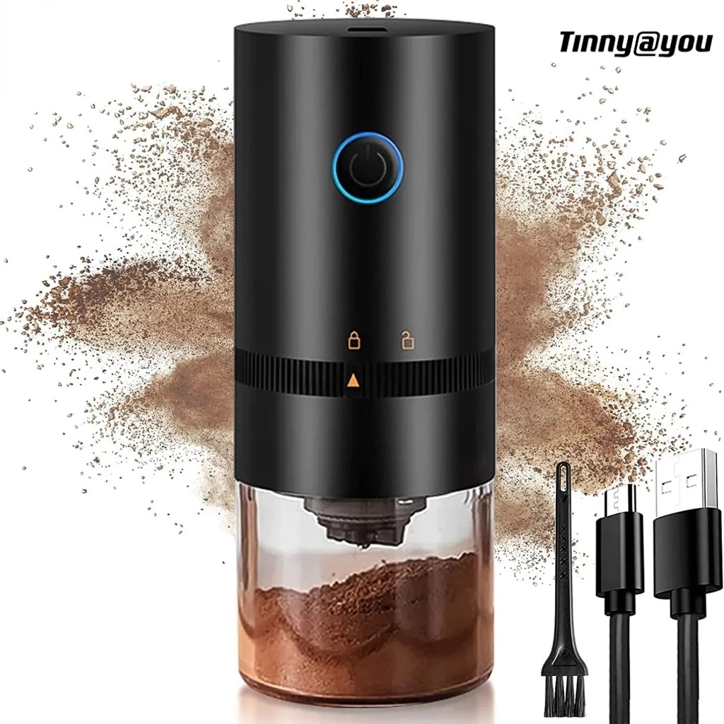 Imagem Moedor de Café Elétrico Portátil Moagem Moinho carga USB profissional TINNY YOU