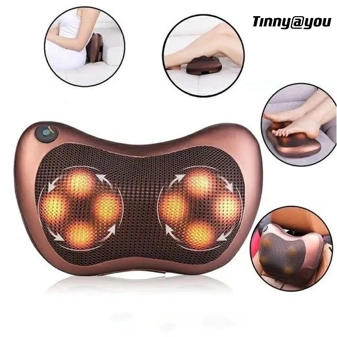 Imagem Massageador 8 Bolas Shiatsu Lombar Pescoço Veicular e Casa Almofada Lombar Pescoço Pés TINNY YOU