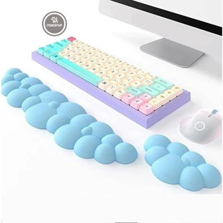 Confortável Tapete De Descanso Para O Pulso Do Mouse Em Forma De Nuvem Teclado Almofada De Apoio Espuma De Memória PU Inferior Couro Adequado Escritório PC em Oferta na Shopee