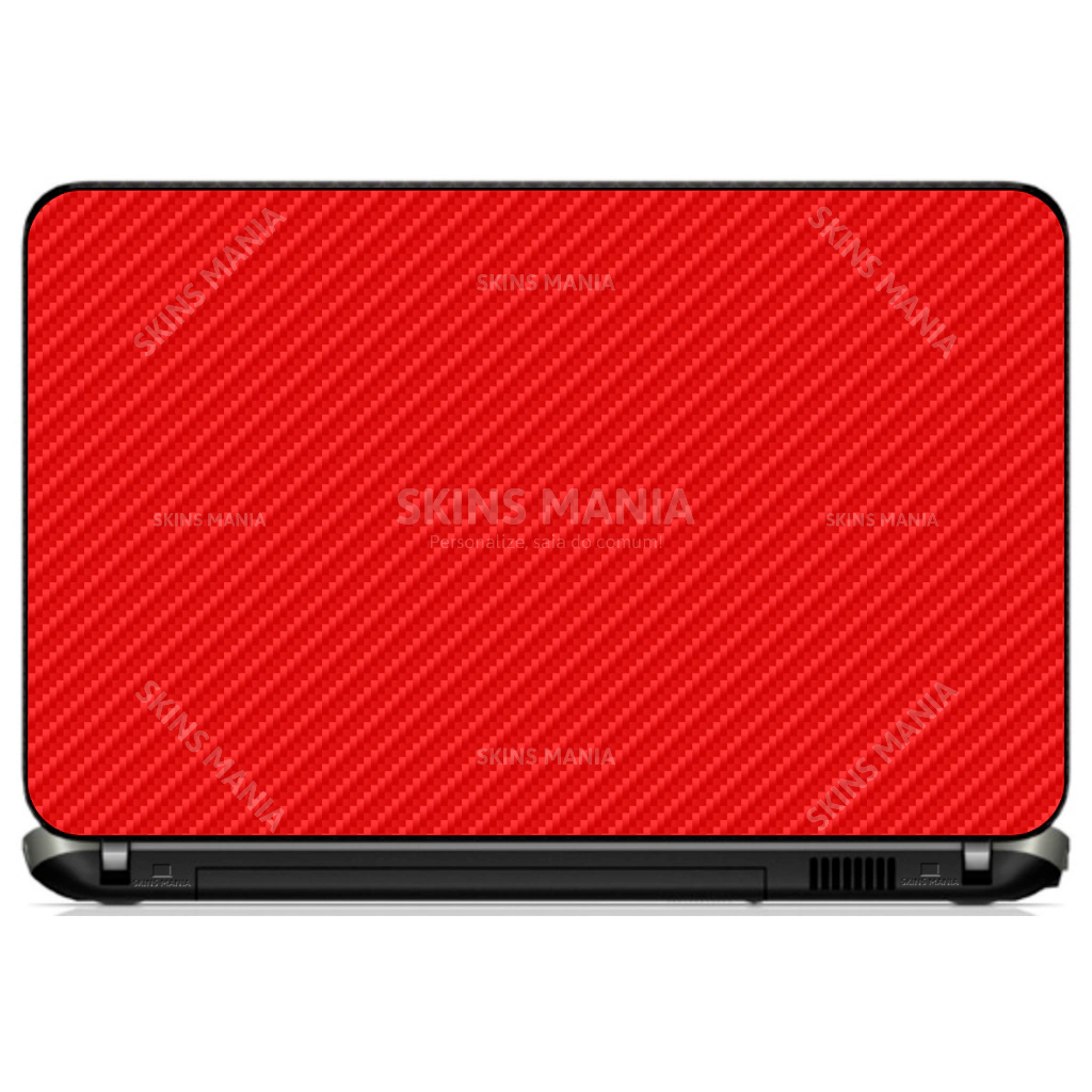 Adesivo Skin Notebook Fibra De Carbono Varias cores [ Vermelho ]  Dell Samsung Acer Positivo