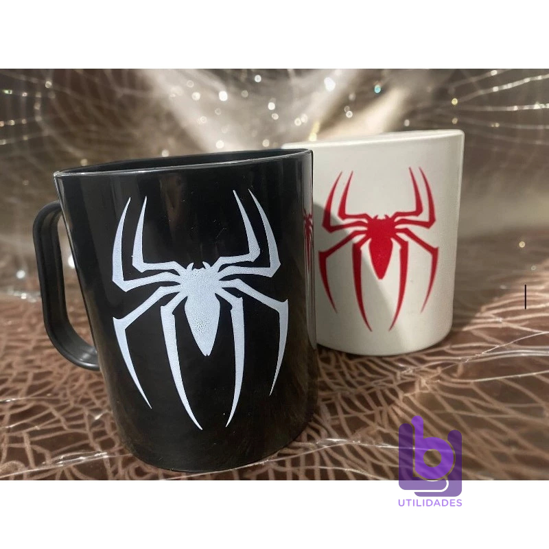 KIT 10 Canecas aranha infantil dia das crianças temas personalizada