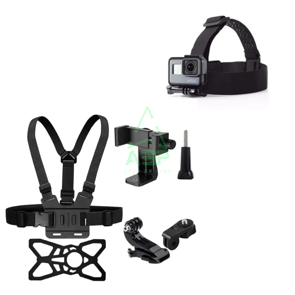 Suporte Peitoral Celular Camera de Ação + Suporte Faixa Cabeça Gopro