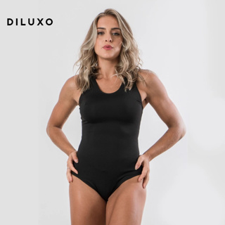 Body Collant Diluxo Nadador Maiô Preto Básico em Oferta na Shopee