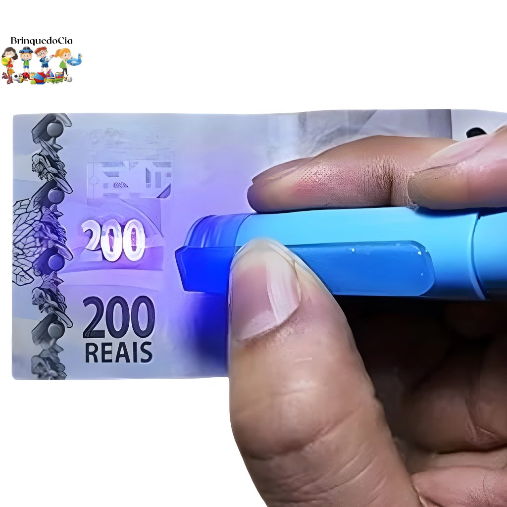 Caneta Testadora de Dinheiro Teste Detector de Nota Falsa Tina + luz UV