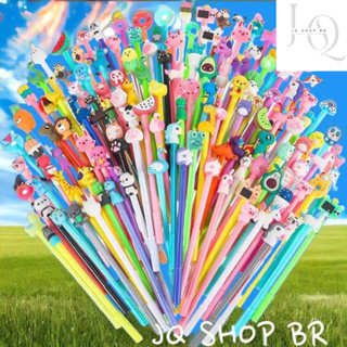 KIT COM 5/10/15/20 unidades Caneta fofa Criativa Gel Personagens Animadas Kawaii em Oferta na Shopee