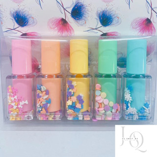 KIT 5 Cores marca texto divertidos modelo esmalte tons pastéis/fluorescência/material escolar/mini marca texto/lembrancinha Barato em Oferta na Shopee