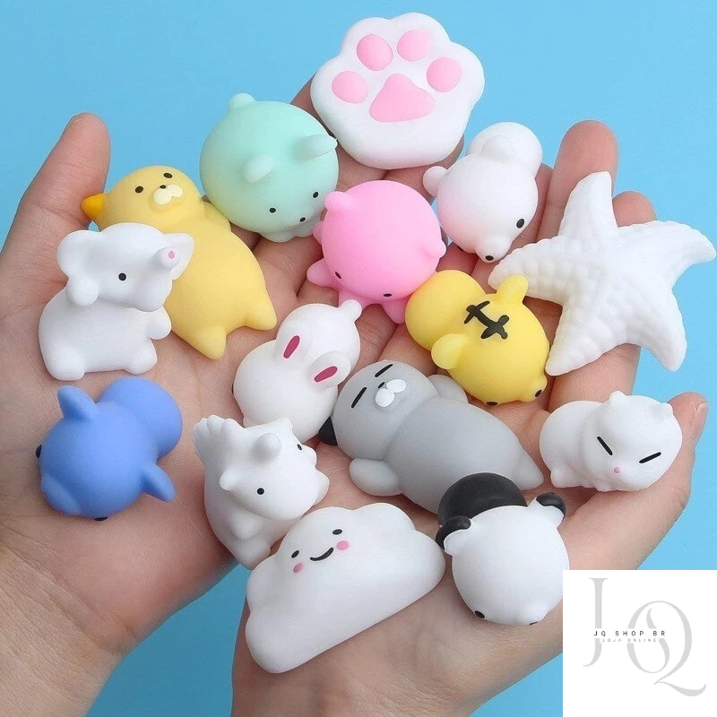 KIT 10 peças  Squishy Mochi Bichinho Macio De Apertar / Aleatorio