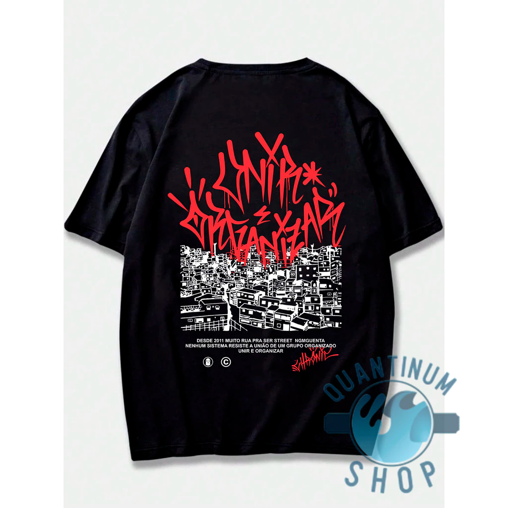 Camiseta Comunidade Streetwear Moda Rua Lancamento Unissex 100% Algodão - Envio Rápido