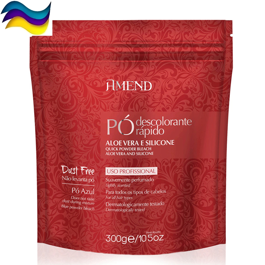 Amend Pó Descolorante Azul Rápido Aloe Vera e Silicone 6 Tons 300g Dust Free - Blond Studio