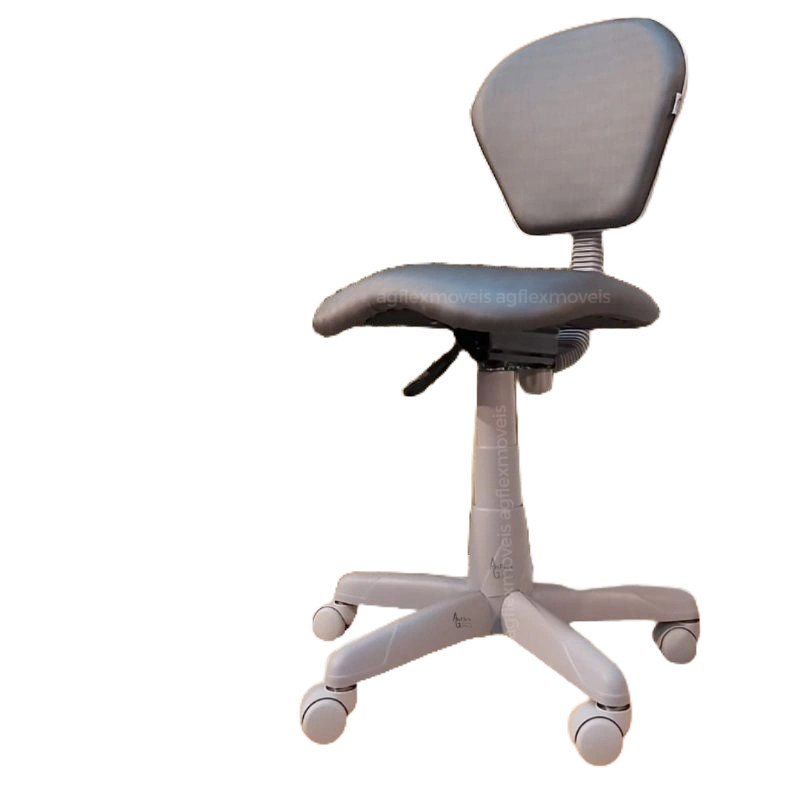 Cadeira Mocho fisiomocho Base Cinza Dentista Tatuador Estetica Podologo Manicure