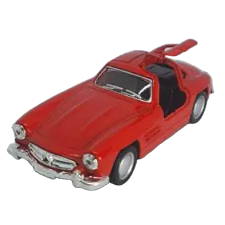 Miniatura Carro carrinho Mercedes 300 SL Antigo Roadster Porta Asa colecionador