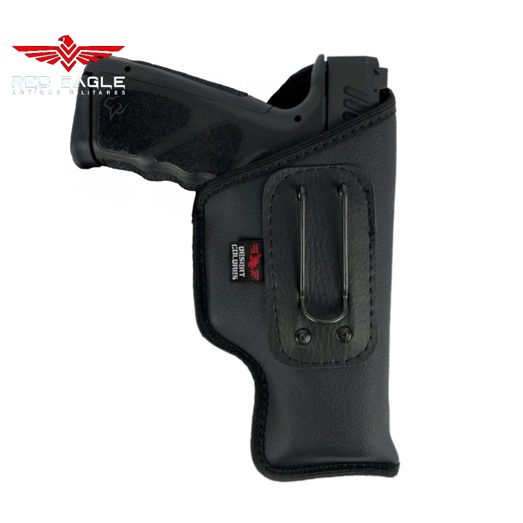 Desert Coldres (Holster) Velado (Sem Aba) Uso Interno  Para Pist. XD-M Elite / TS9/ Beretta APX  Em Neoprene e Couro P.U