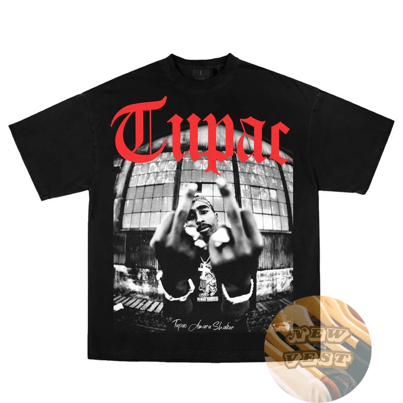 Camiseta Unissex Tupac Rapper Vintage Algodão Alta Qualidade Envio Rapido Plus Size