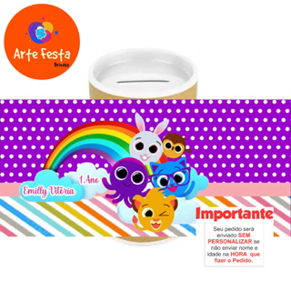 Rótulo Adesivo para  personalizar cofrinho Menina Roxo 6x9,5cm (20 a 100 unidades) em Oferta na Shopee