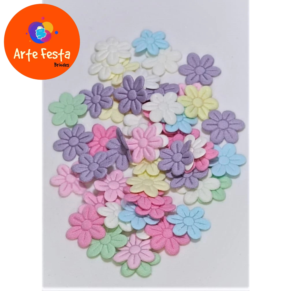 Mini flor prensada aplique- 50 unidades em Oferta na Shopee