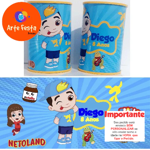 Cofrinho personalizado Lucas Neto 10 a 40 unidades