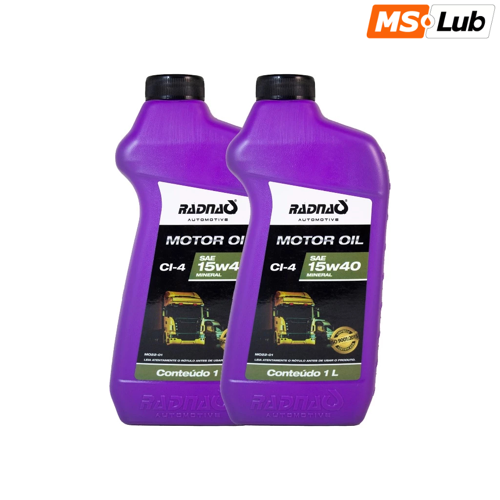 Kit 2 Radnaq Oil 15w40 Diesel Mineral API CI-4