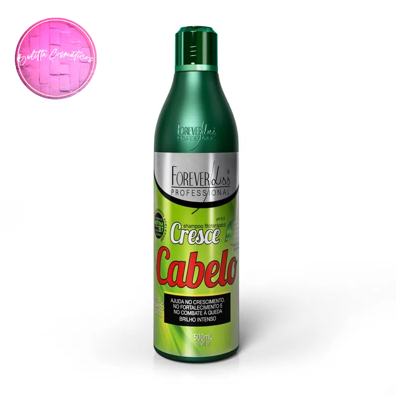 Shampoo Cresce Cabelo Forever Liss 500ml Combate Queda Crescimento Hidratação Brilho Maciez Biotina