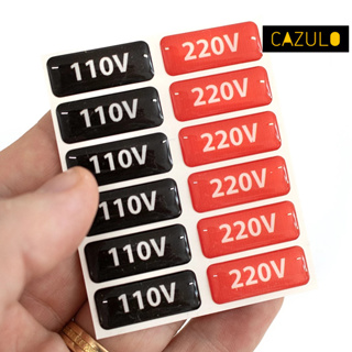 Etiqueta Para Identificação de Tomadas 110V / 220V Resinada - Kit 12 peças em Oferta na Shopee