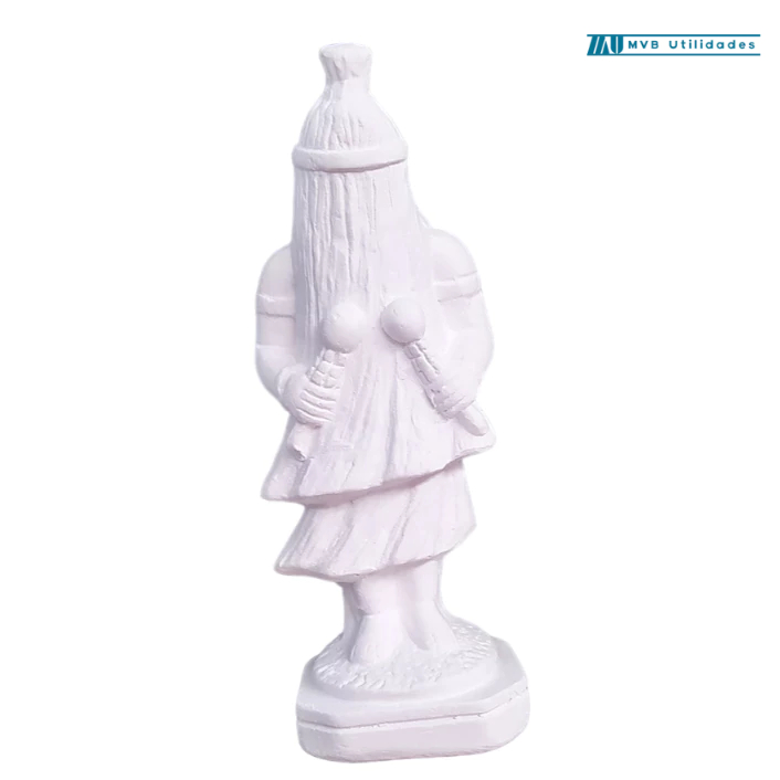 Imagem Orixa Obaluae Omolu Gesso para Pintar 16cm Umbanda Candomble Escultura