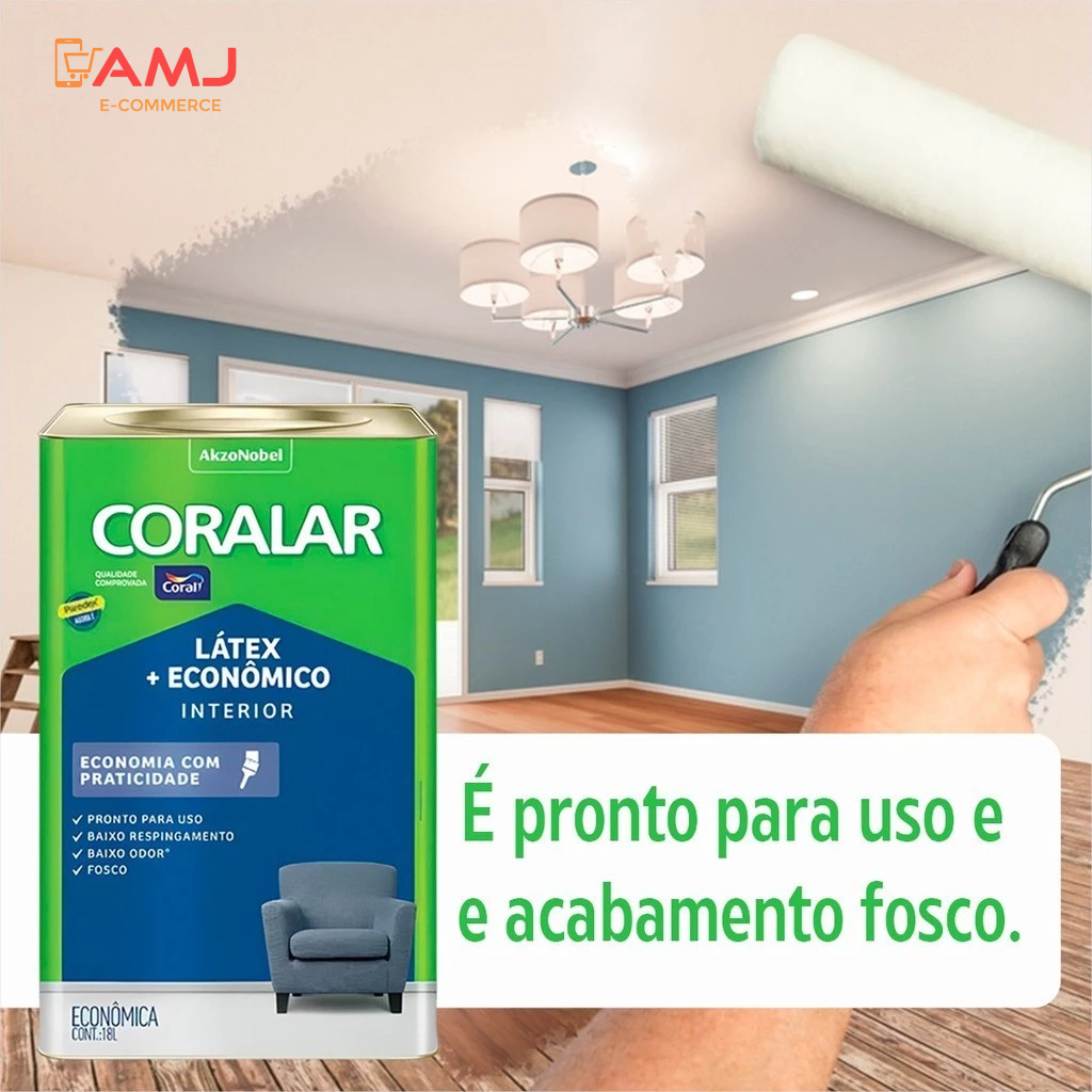 Tinta Látex Econômica Coralar Paredex Secagem Rápida 18 Litros Coral - cores | Parede, quarto, sala · foto 2
