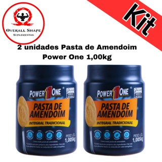 Kit 2x Pasta de Amendoim 1kg Tradicional - Power One em Oferta na Shopee
