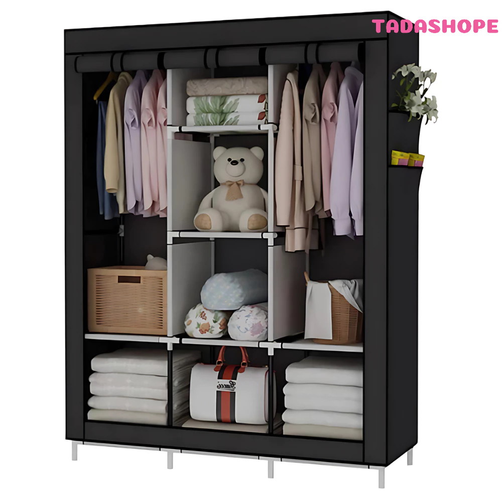 Guarda Roupa Dobrável Organizador De Roupa Armário Inteligente Móvel TADASHOPE