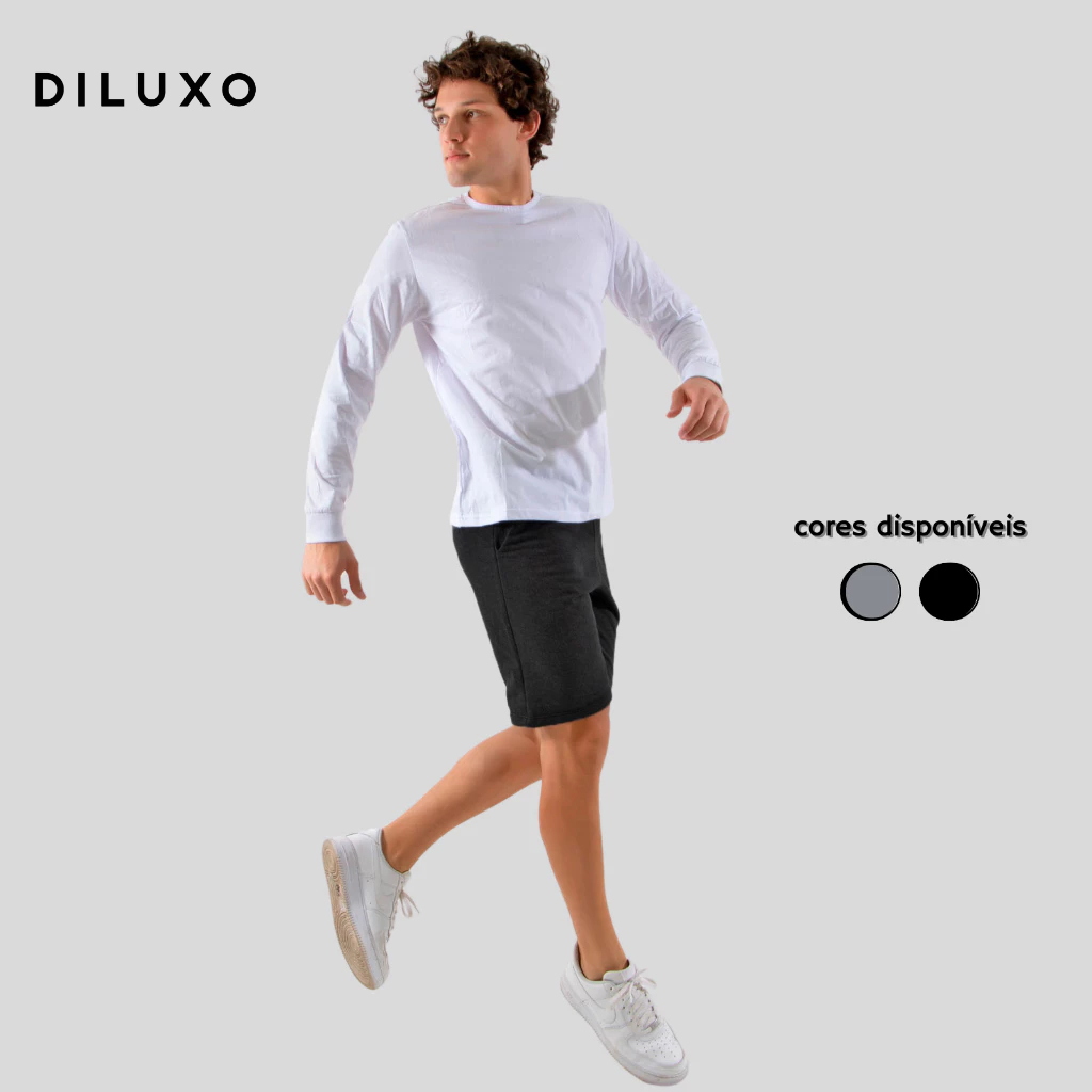 Bermuda Moletom Confortável Masculina