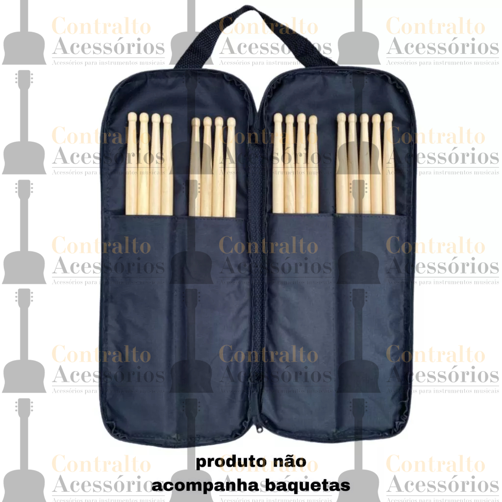 Capa Bag Sacola Bolsa Para Baquetas Com Alça de Ajuste