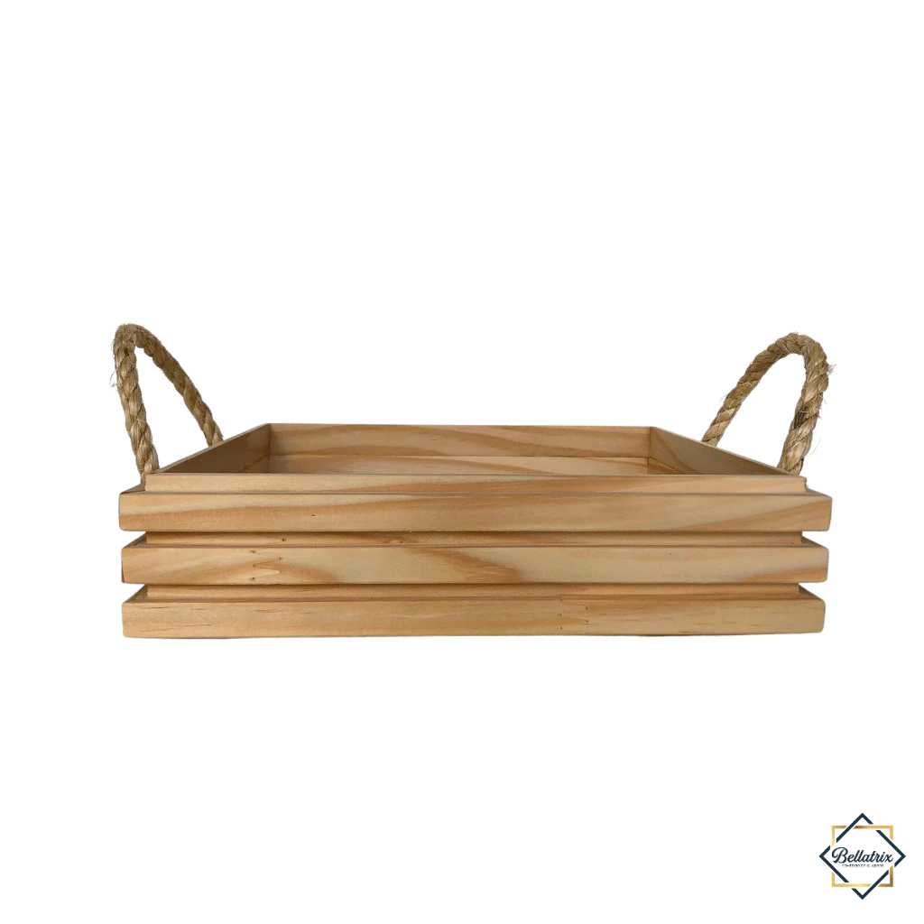 Cesta Caixa Bandeja Madeira café da manhã- Decoração e Presente Natal, Organizadora- Pronta entrega