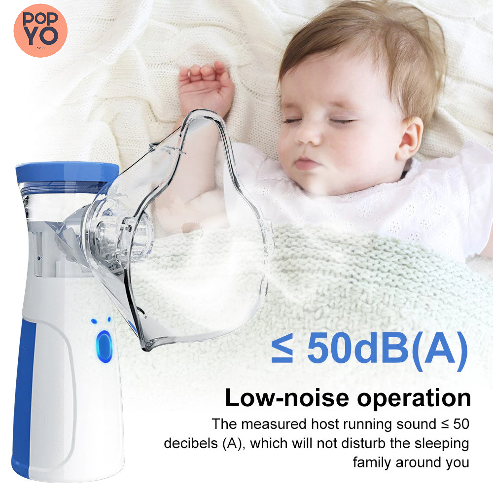 Inalador Nebulizador Portátil Ultrassônico Atomizador de Baixo nó Para Crianças e Adultos POP YO