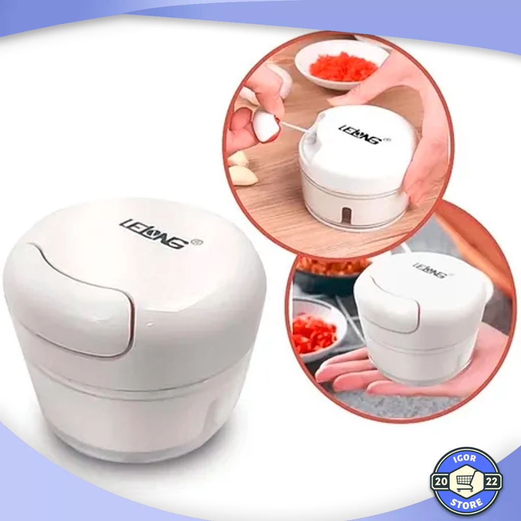 Mini processador de alimentos manual 2 laminas 150ml Envio Imediato
