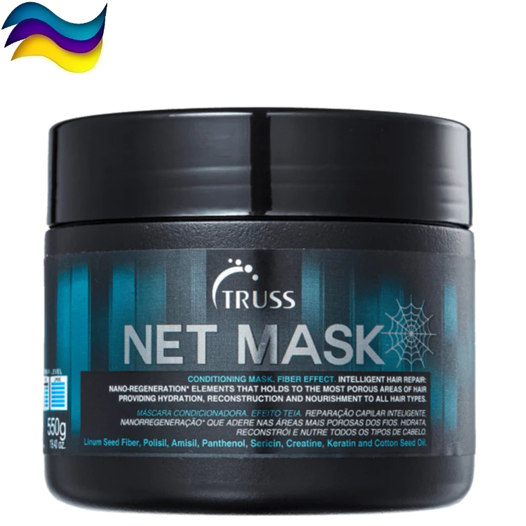 Truss Net Mask 550g Máscara de Restauração Capilar Efeito Teia Reposição Massa Tratamento Hidratação