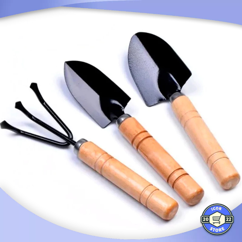 Kit 3 Peças Para Jardinagem Conjunto Mini Ferramentas Jardim Vaso Planta Horta Cultivo FRETE GRÁTIS