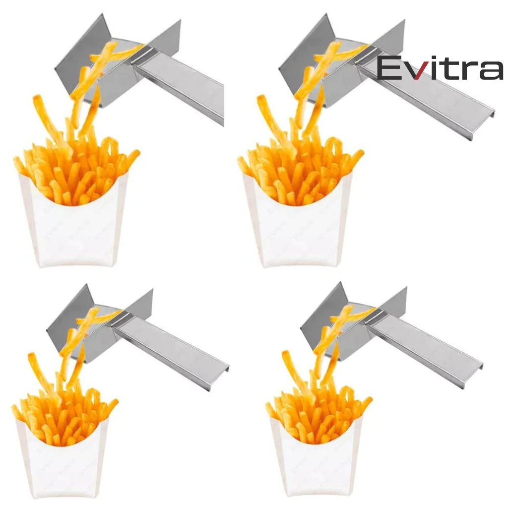 kit pegador de batata frita em inox Evitra de salgadinhos kibe churros escumadeira OFERTA COZINHA