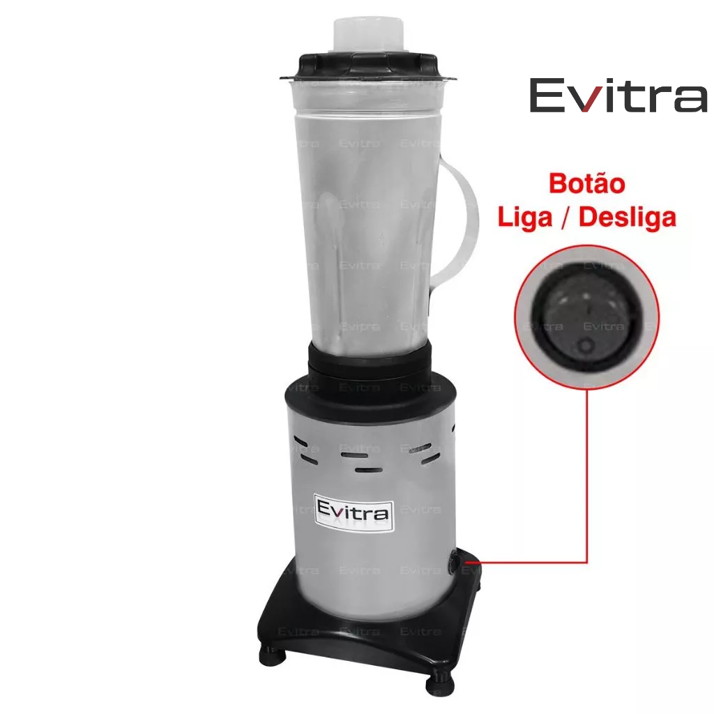 Evitra Liquidificador Profissional Industrial Alta Rotação 2 Litros Inox em Oferta na Shopee