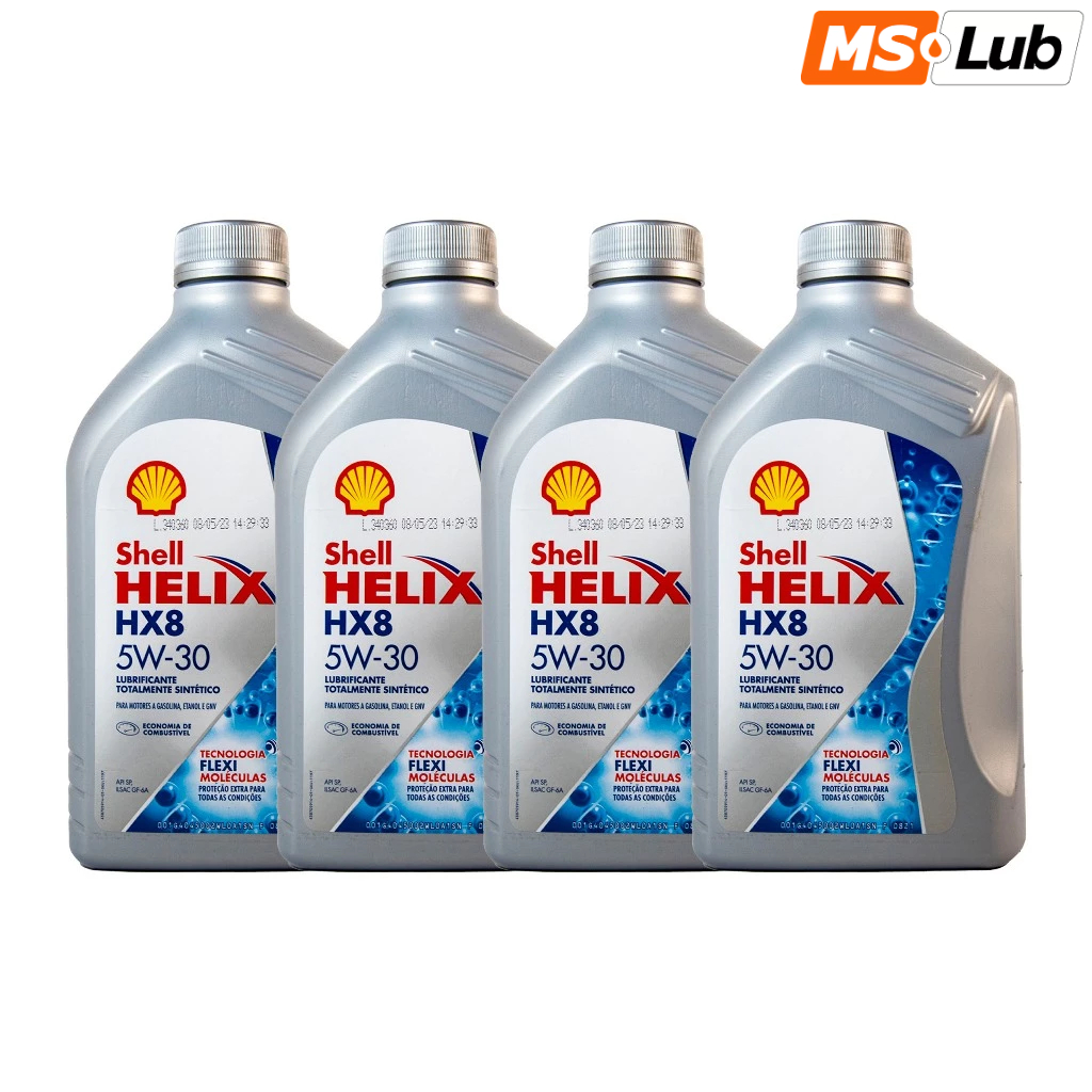 Kit 4 Shell Helix 5w30 Hx8 Sintético GF6 API SP em Oferta na Shopee
