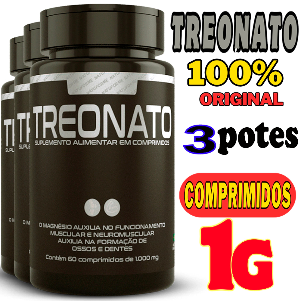 Suplemento Magnésio L - Treonato 1000mg - Foco, Memória e Aprendizagem