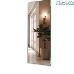 Espelho Grande 100cmx30cm 100cmx40cm Retangular de Vidro Decoração Para Sala Quarto Banheiro com Suporte
