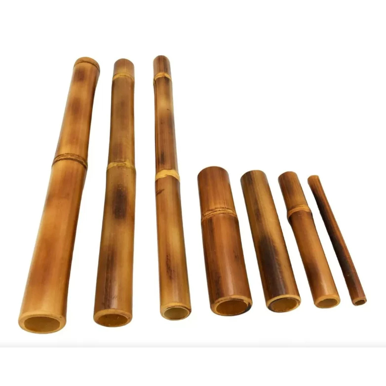 Kit 7 Pedras Vulcânicas Para Massagem Mais 6 Peças Bambuterapia