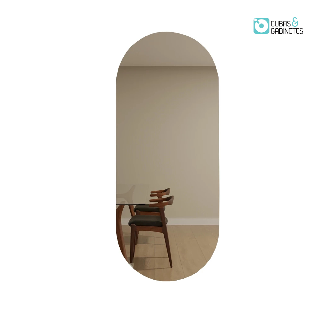 Espelho Oval Lapidado Polido E07 70x40 80x45 90x50 100x55 115x60cm Cássico Grand