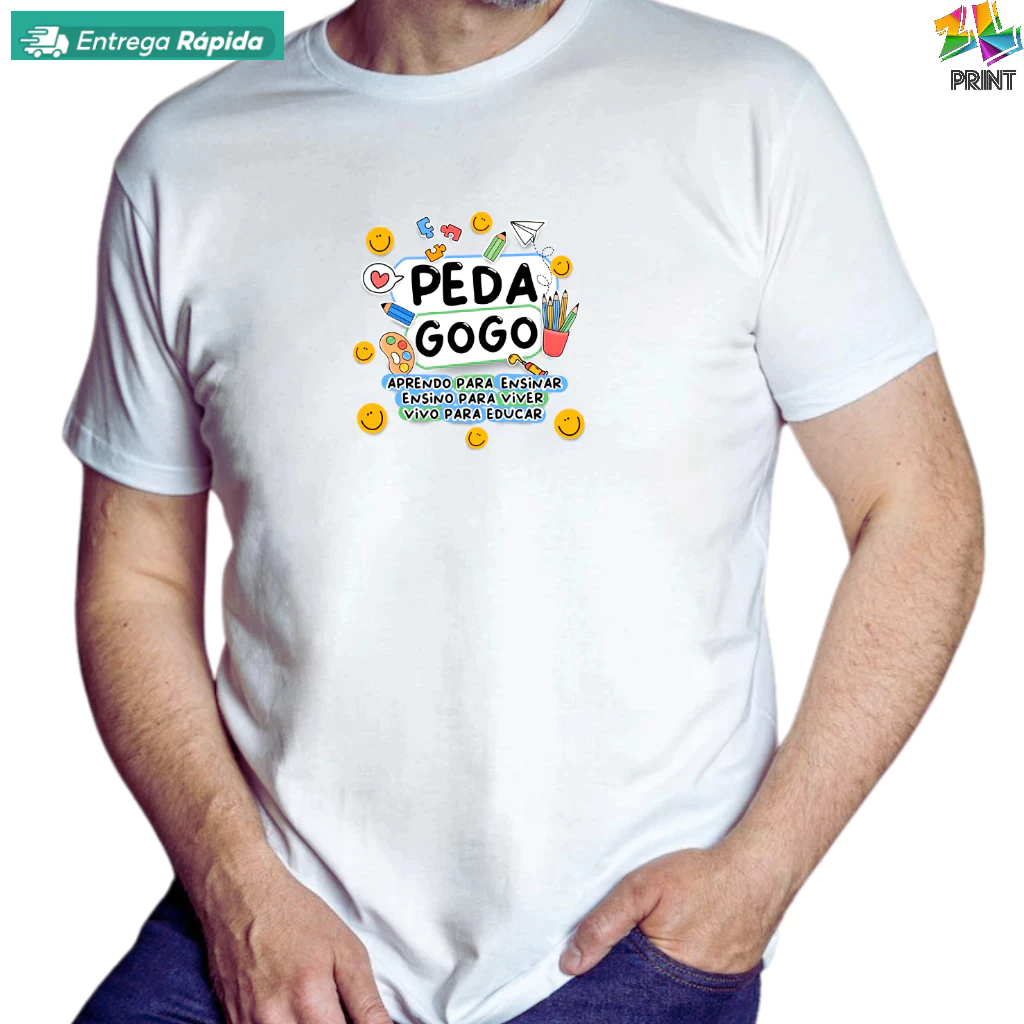 Camiseta adulto PEDAGOGO [est. 13Illu ] Pedagogia Cargo Curso e Profissão ZLprint
