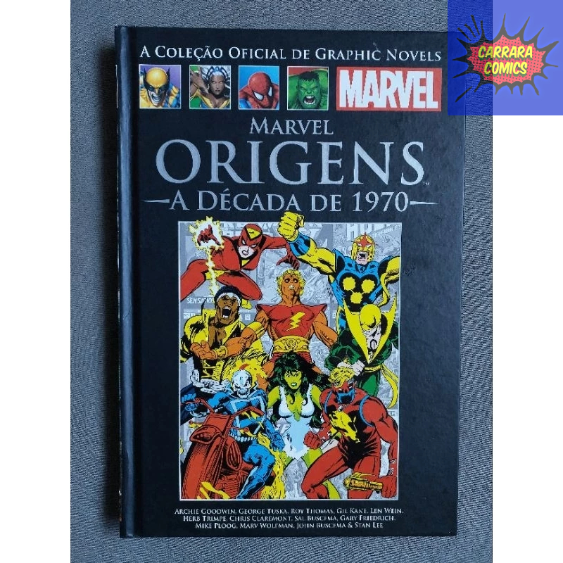 HQ Marvel Origens - A Década de 1970 (primeira aparição de diversos personagens, Anos 70) - Salvat Preta Extensão Clássicos Volume XVIII (vol. 18)