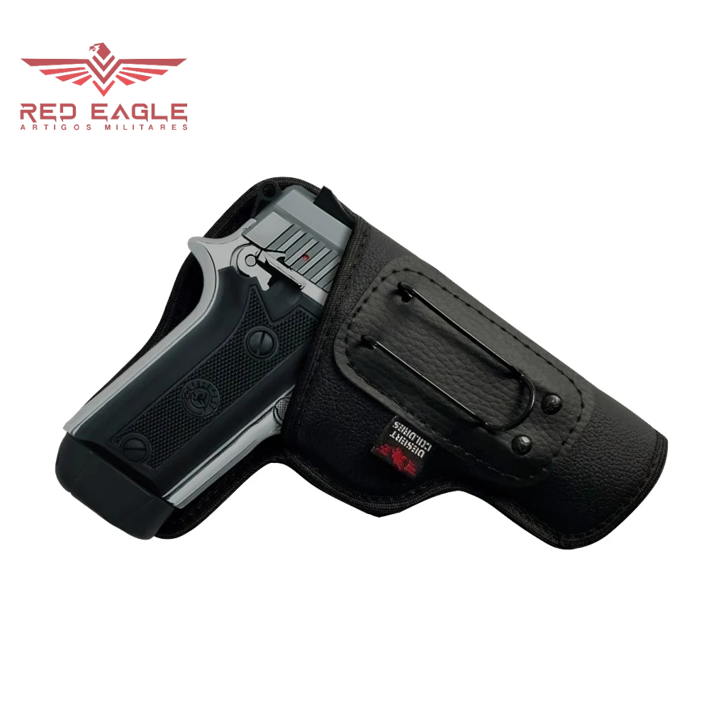 Coldre Velado Dissimulado Premium Para Pist. 380/ PT 938 / PT940  Em Neoprene e Couro  P.U Desert Coldres